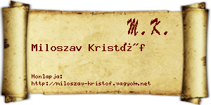 Miloszav Kristóf névjegykártya